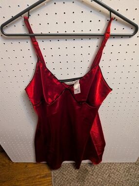 Adonna Red Satin Chemise Slip